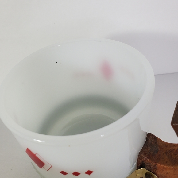 Siesta Ware Vintage 4 Coffee Cups Wooden Handles Poker Playing Cards Bar Ware - Picture 3 of 8